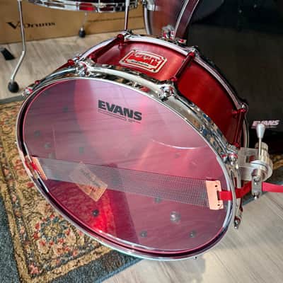 USED - Udrum Cherry Bomb 14"x6.5 Snare Drum, Red 3mm Aluminum [SKU 862411V] image 5