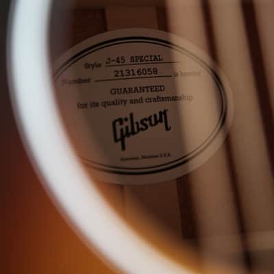 Gibson J-45 Special - Satin Vintage Sunburst (Serial #058) image 11