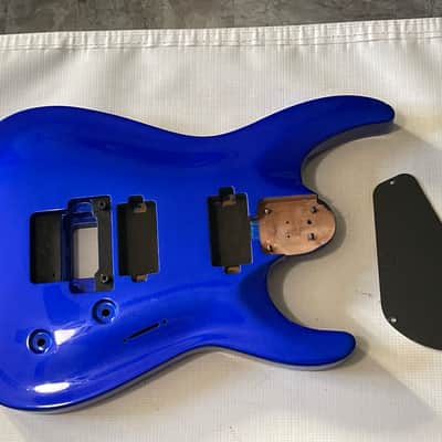 2010's Indonesian Jackson Pro Plus Series DKA Dinky Metallic Candy Blue Guitar Body Floyd Ready image 2