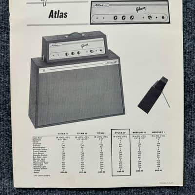 Gibson Atlas Amplifier Brochure From The 60's image 1