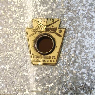 *Ludwig 12x8"Silver Sparkle Tom Drum Super Classic Vintage 60s Keystone 3Ply USA image 2