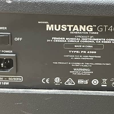 Fender GT40 - Black W/ Foot Switch / Serial Number (Amp): CGPC17006640 / Serial Number (Footswitch): CGPF17001285 image 10