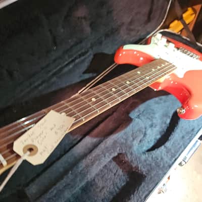 Fender  strat player 11 coral  red Mexico made image 4