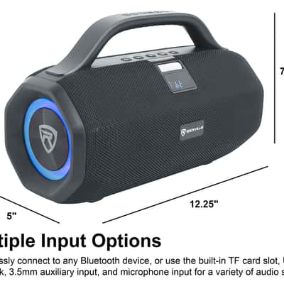 2) Rockville SONIC-50L Wireless Linking Portable Bluetooth Party Speakers+Mic In image 5