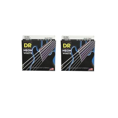 DR Strings Guitar Strings 2 Packs Electric Neon White 10-46 Medium