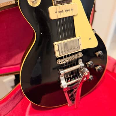 Gibson Custom Shop Dealer Select 1956 Les Paul Standard Reissue Bigsby Ebony Murphy Lab Light Aged 2025 - Ebony image 3
