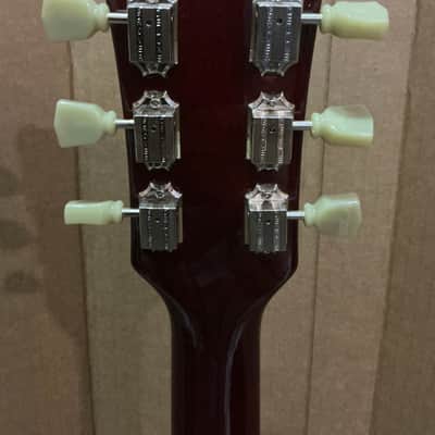 Vintage Single Cut Electric Guitar - Cherry Sunburst image 6