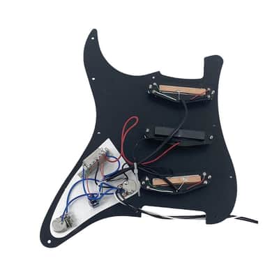 Stratocaster Style Loaded SSS Guitar Pickguard and Pickup, Pearl Black image 2