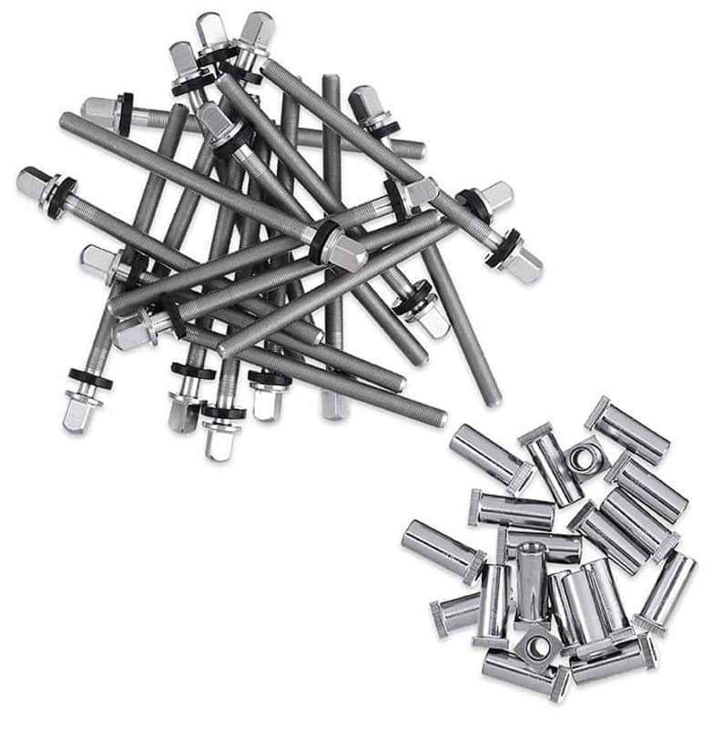 DW True Pitch 50 Tension Rod w/ Receiver Nut for 6.5" Deep Snare Drums (20 Pack) image 1