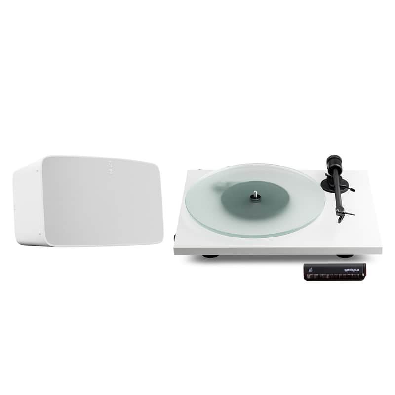Pro-Ject: T1 Phono SB / Sonos Five / Turntable Package White Turntable / White Speaker image 1