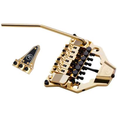 Floyd Rose FRTX03000 FRX Surface-Mount Tremolo Bridge System Kit with Nut - GOLD image 6