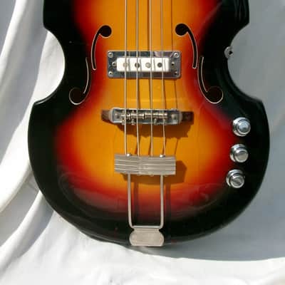 Vox Violin Bass Acoustic V250 1960's - Sunburst image 2
