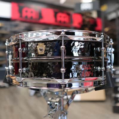 Ludwig 5x14" Hammered Black Beauty Snare Drum with Tube Lugs LB416KT image 3