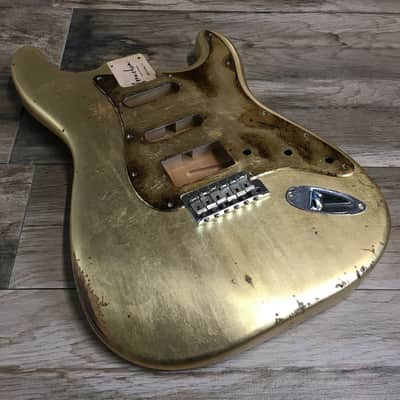 Made to Order - FRANCHIN Mercury guitar body Relic Aged METALLIC LEAF (Gold/Silver/Copper) Basswood Poplar Stratocaster-Strat-S-Style Made in Italy image 7