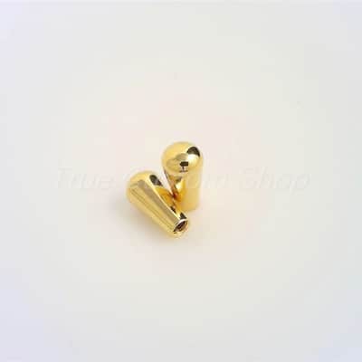 True Custom Shop® Gold Metal Metric Switch Tips for Gibson Epiphone Guitars 2pk image 1