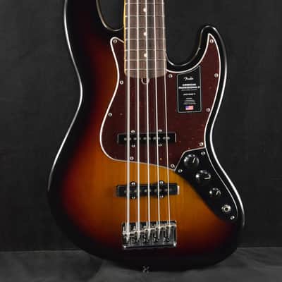 Fender American Professional II Jazz Bass V 3-Color Sunburst Rosewood Fingerboard image 1