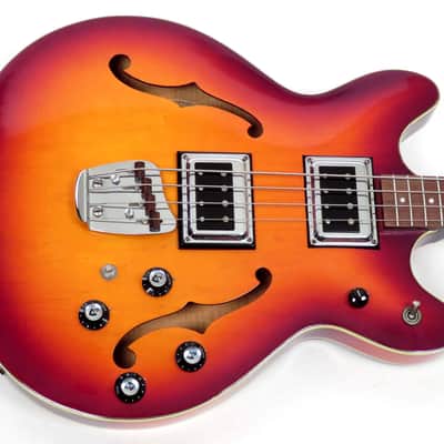 1969 Guild Starfire Bass II - Sunburst - Rare Double Pickup Hagstrom Bi Sonic - Original Case image 5