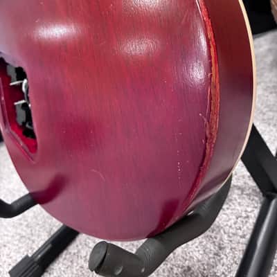 2019 Gibson Les Paul Traditonal Pro V Relic Satin Wine Red image 11