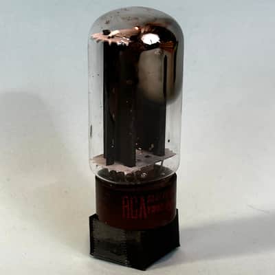 1962 RCA 5R4GYB Vintage Brown Base Black Plate Side D Getter Rectifier Tube!T468 image 1