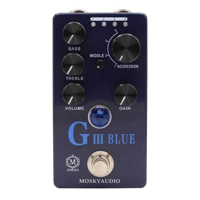 Mosky G III BLUE Preamp/Overdrive/Distortion Pedal True Bypass,price include the import duty for US buyer