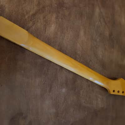 classic maple vintage tint gloss guitar neck truss rod access heel steel frets 25.5 scale guitar image 10
