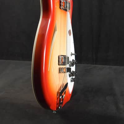 Mint Rickenbacker 4005V Vintage Reissue Semi-Hollow Bass Guitar Fireglo image 5
