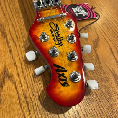 Sterling by Ernie Ball Music Man Axis AX50 Lava Burst Quilted Maple Top Electric Guitar Roasted Maple Neck Fingerboard AX50QM Whammy Tremolo Bar image 6