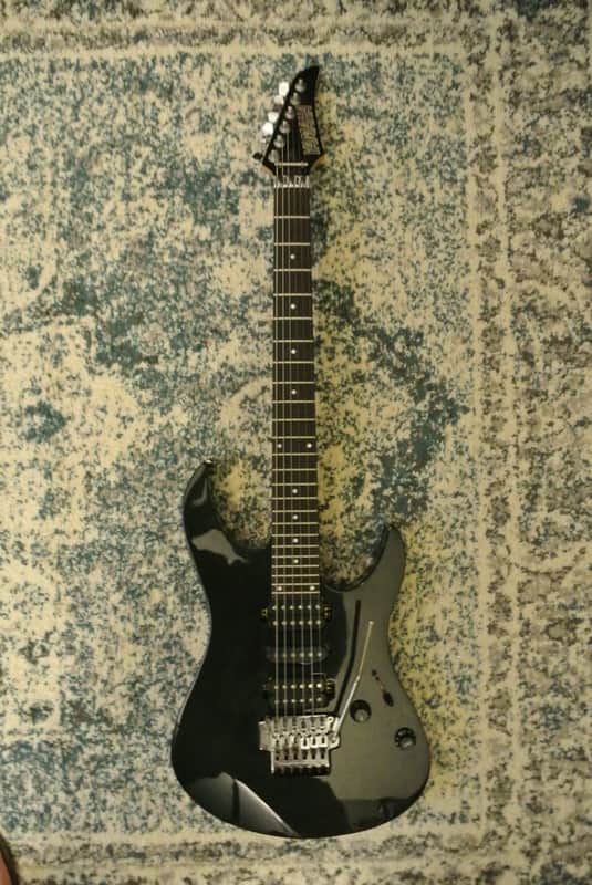 Mid-90s Black Yamaha RGX 421D FR Tremolo Super Strat HSH