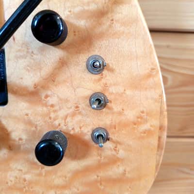 Handcrafted Boutique Electric Guitar – Birdseye Maple Top – Made in Italy (1980s–1990s) image 23