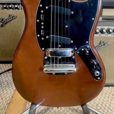 1975 Fender Mustang with Rosewood Fretboard - Walnut (Mocha) image 1