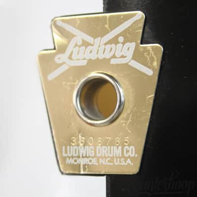 *Ludwig 14x13"White/Black Concert Tom Drum Vintage 80s USA Monroe Keystone 10Lug image 2