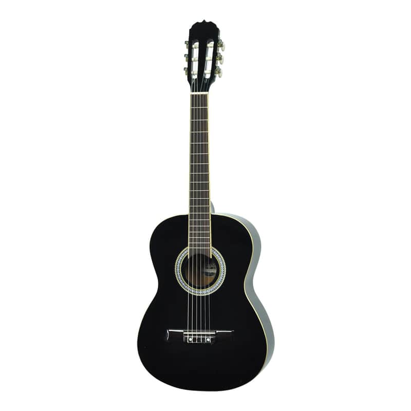 Martinez 3/4 Size Beginner Slim Neck Classical Guitar (Black) image 1