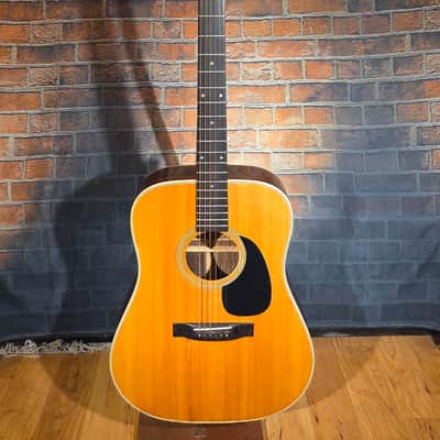 Vintage Japan 1970s S. Yairi 9110 SYairi Dreadnought Acoustic Natural - Top Splice Repair & GREAT Sound! image 2