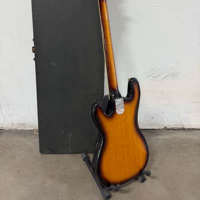 Vintage RARE MIJ Teisco Kingston Model 670 Bass w EZ-Pak Hard Case 1964 Japan - Sunburst image 14