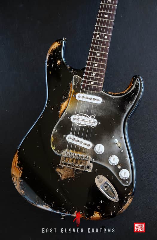 Fender Stratocaster 60th Anniversary Special Edition Black Aged Relic by East Gloves Customs (Rare) image 1