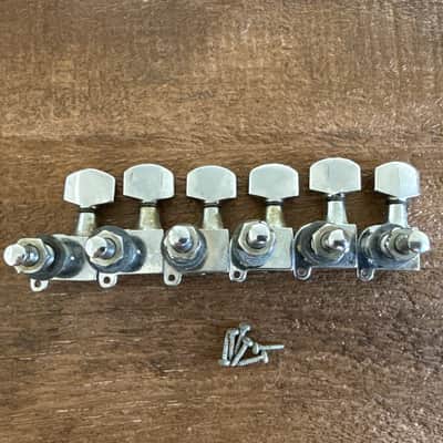Schaller Vintage M6 "Made in West Germany" 6 In Line Tuners - 90° Mount 1970s/1980s - Chrome image 3