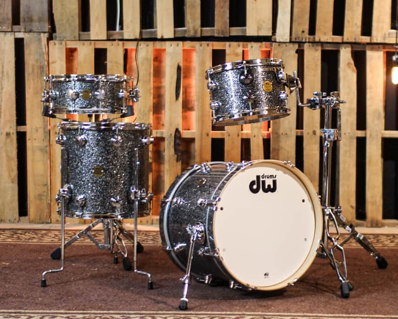 DW Collector's Jazz Maple Gum Black Galaxy Drum Set - 18,12,14,14sn - SO#1393931 image 1