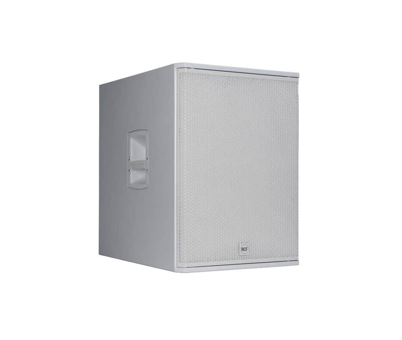 RCF SUB18-AX W, 2200 Watt Portable 18-Inch High-Power Active Subwoofer with Bluetooth and LiveRemote App - White