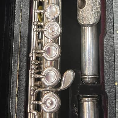 L.L. Lebret Art Nouveau Flute 1900 -Sterling Silver image 3