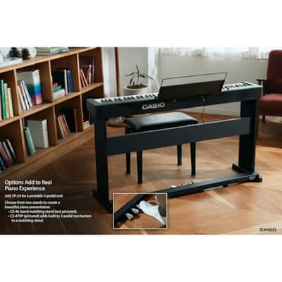 Casio CDP-S160 Portable Digital Piano with 88-Key Weighted Action, Sheet Music Stand, Power Supply, USB-MIDI and 10 tones, black (CDP-S160BK) image 4