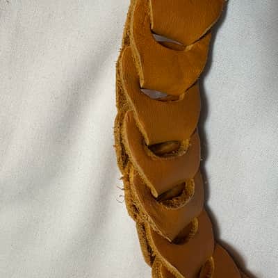 LM Glove LEATHER Weave Links MANDOLIN Strap Orange/Brown - FIRE SALE image 14