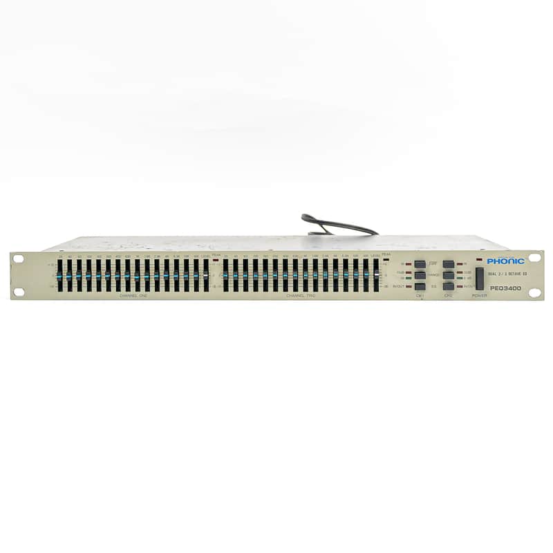 Phonic PEQ 3400 Stereo Graphic Equalizer | 15-Band per Channel image 1