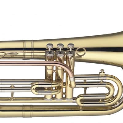 Levante LV-MB5505 Brass Body 3 Pistons Key Bb Marching Baritone w/Case & Mouthpiece Silver Plated image 2