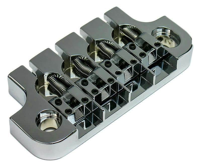 Hipshot SUPERTONE 2-Point Bass Guitar Bridge for 1967-1973 Gibson CHROME image 1