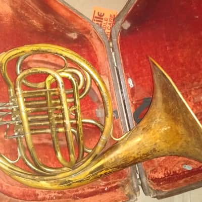 Elkhart Band Instrument Co. Single French Horn, USA, with case/MP image 5