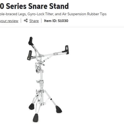 Pearl S900/S2000 Gyro-Lock Heavy-Duty Double Braced Snare Drum Stand image 21