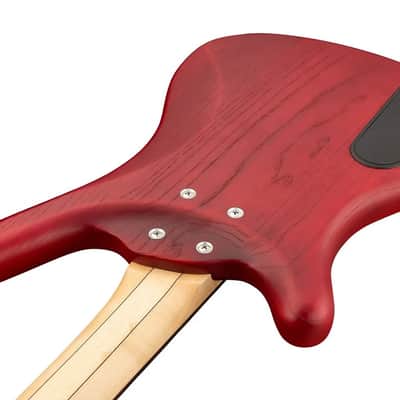 Warwick RockBass Corvette $$ | 4-String - Burgundy Red Transparent Satin image 5