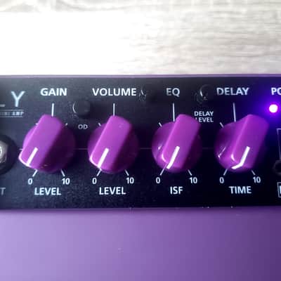 Hand-modified Blackstar Fly 3W purple guitar amplifier combo with vari-speed chorus image 3