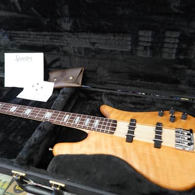 Spector USA NS-2 - Oiled Solid Cherry Wings 4-String Electric Bass Guitar w/ Black Tolex Case (NAMM 2024) image 11