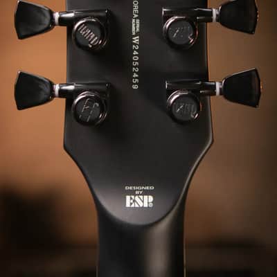 ESP LTD Viper - 1000 Electric Baritone Guitar - Black Satin image 5
